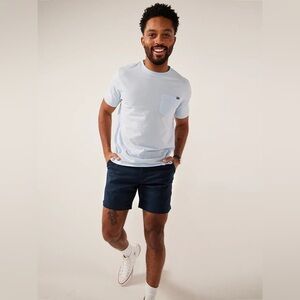 💛Chubbies Men Size 34 The Armadas 7.0 Flat Front Stretch Twill Shorts Navy